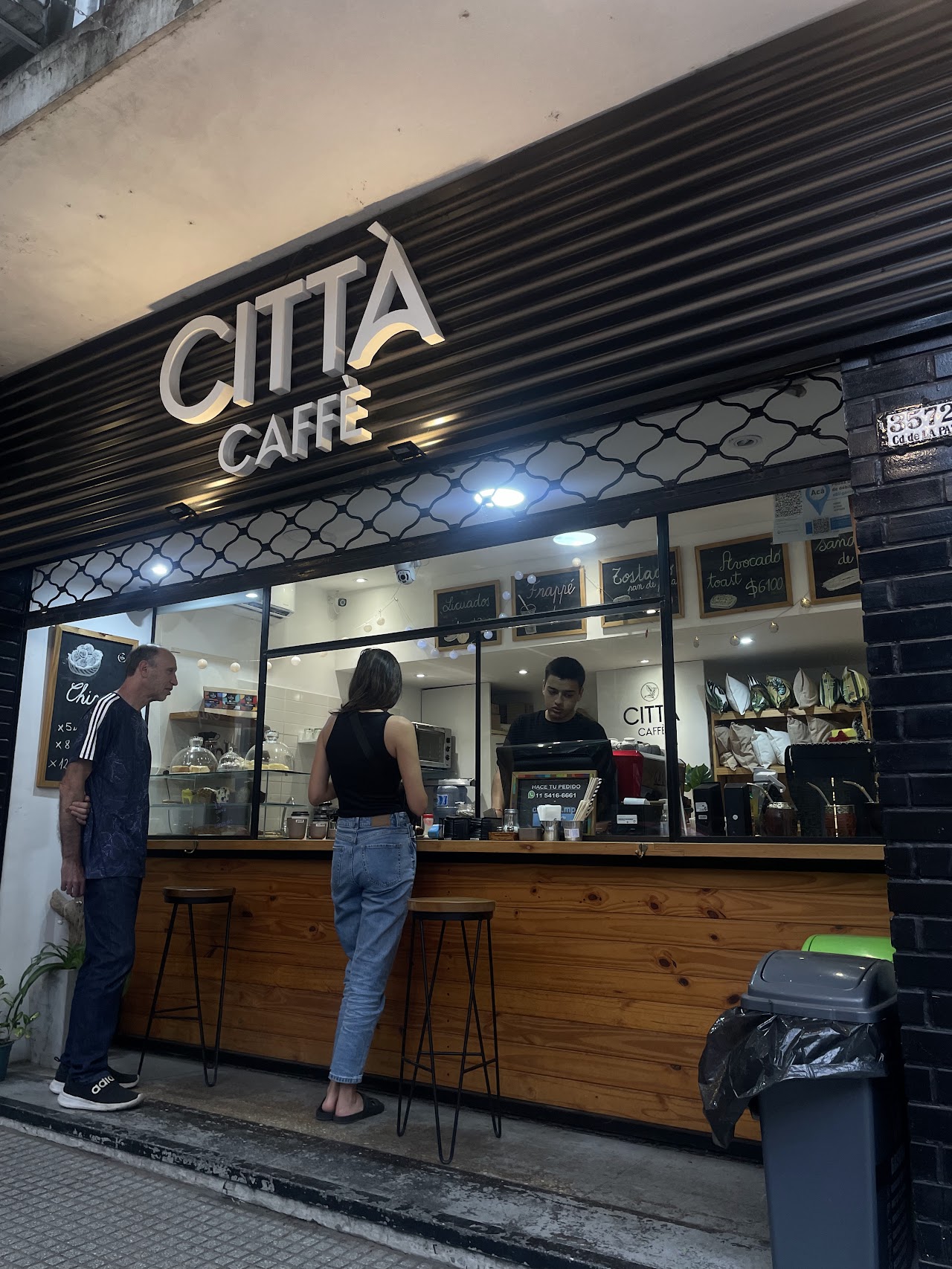 Barra de atención de Città Caffè